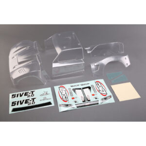 losi complete body set, clear: 5ive t 2.0 los350006