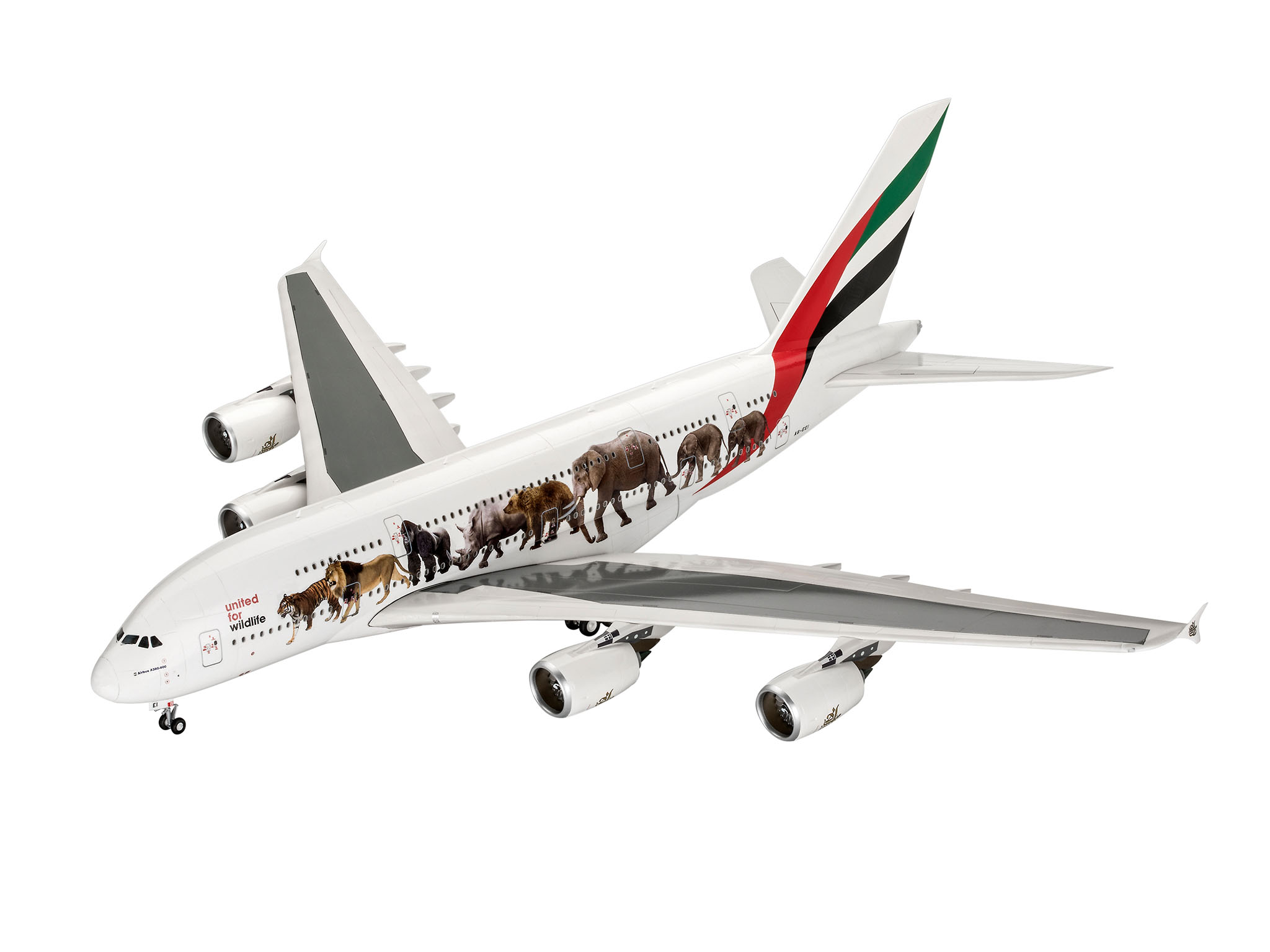 Revell Airbus A380-800 Emirates "Wild Life" in 1:144 bouwpakket