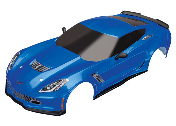 Traxxas Body, Chevrolet Corvette Z06, blue (painted, decals applied) - TRX8386X