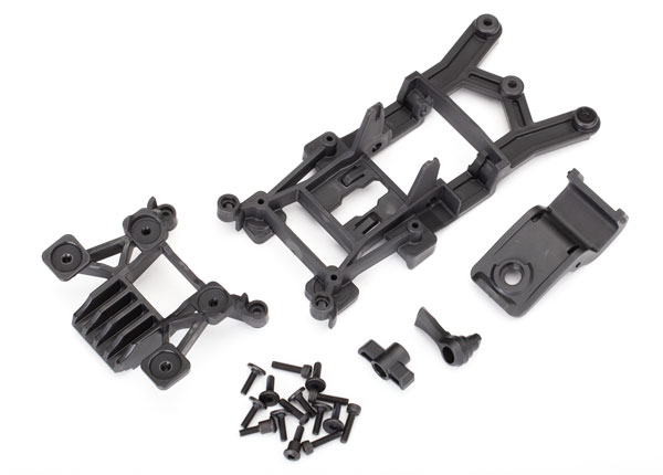 Traxxas Body mounts, front & rear/ 3x12mm CS (4)/ 3x12mm shoulder screw (2)/ 3x10mm flat-head machine screw (8)/ 3x12mm BCS (1) - TRX6720