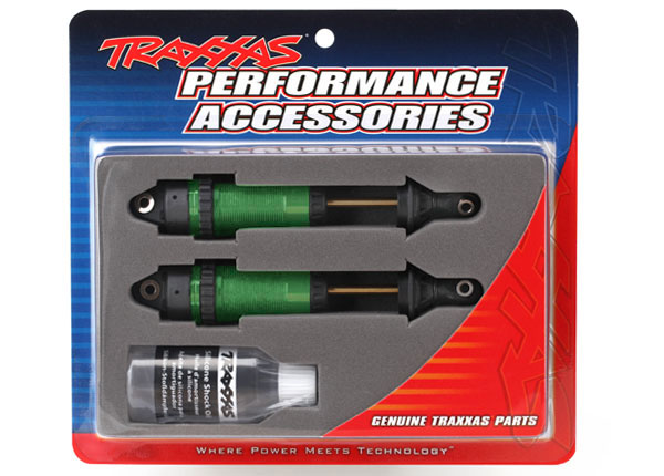 Traxxas Shocks, GTR xx-long green-anodized, PTFE-coated bodies with TiN shafts (fully assembled, without springs) (2) - TRX7462G