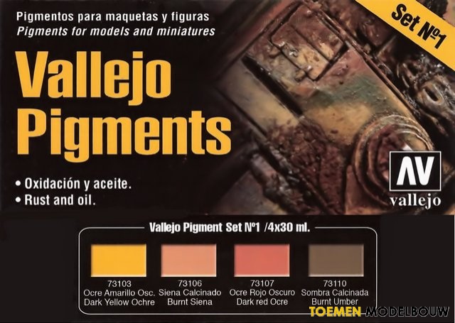 Vallejo Pigments Set Nr. 1 Rust and Oil