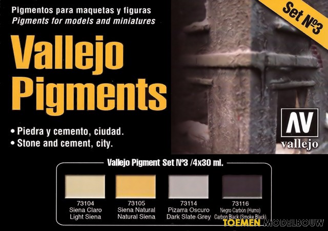 Vallejo Pigments Set Nr. 3 Stone and Cement
