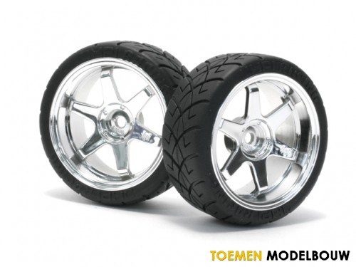 MOUNTED X-PATTERN TIRE ON TE37 3mm OFFSET - HPI4734