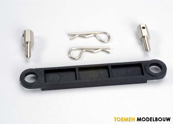 Battery hold-down plate black - TRX3727