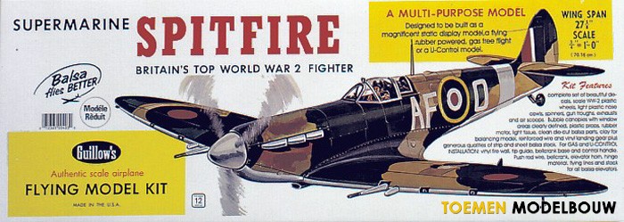 Guillows Spitfire houten vliegtuig - 403