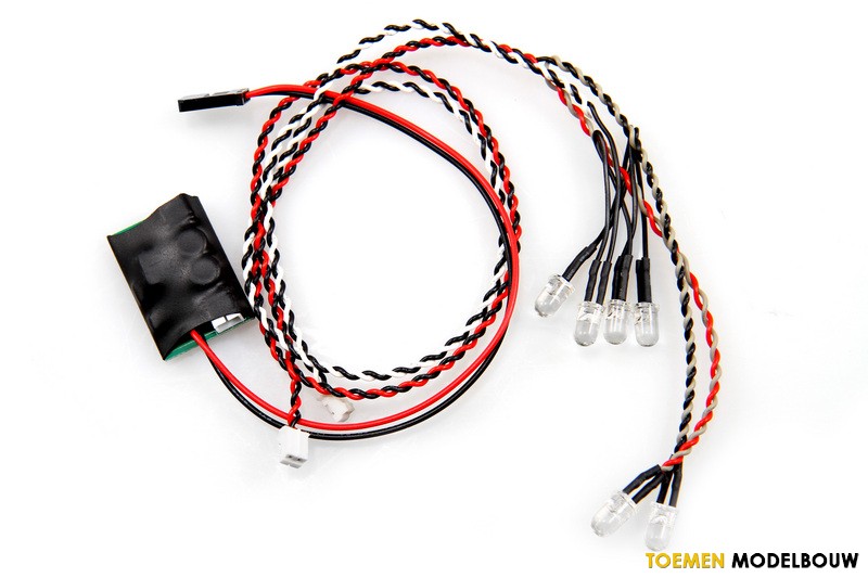 Simple LED Controller with LED lights 4 white and 2 red - AX24257