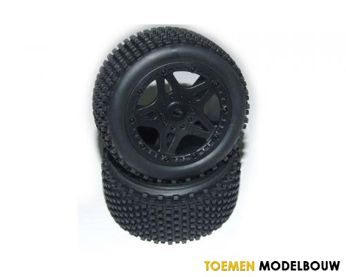 Yellow RC Rear Wheels Complete Dune Racer - YEL16006