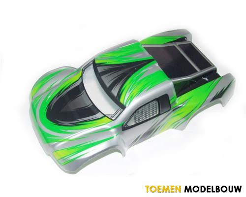 Yellow RC Stadium Racer Body (Green) with decals - YEL15008