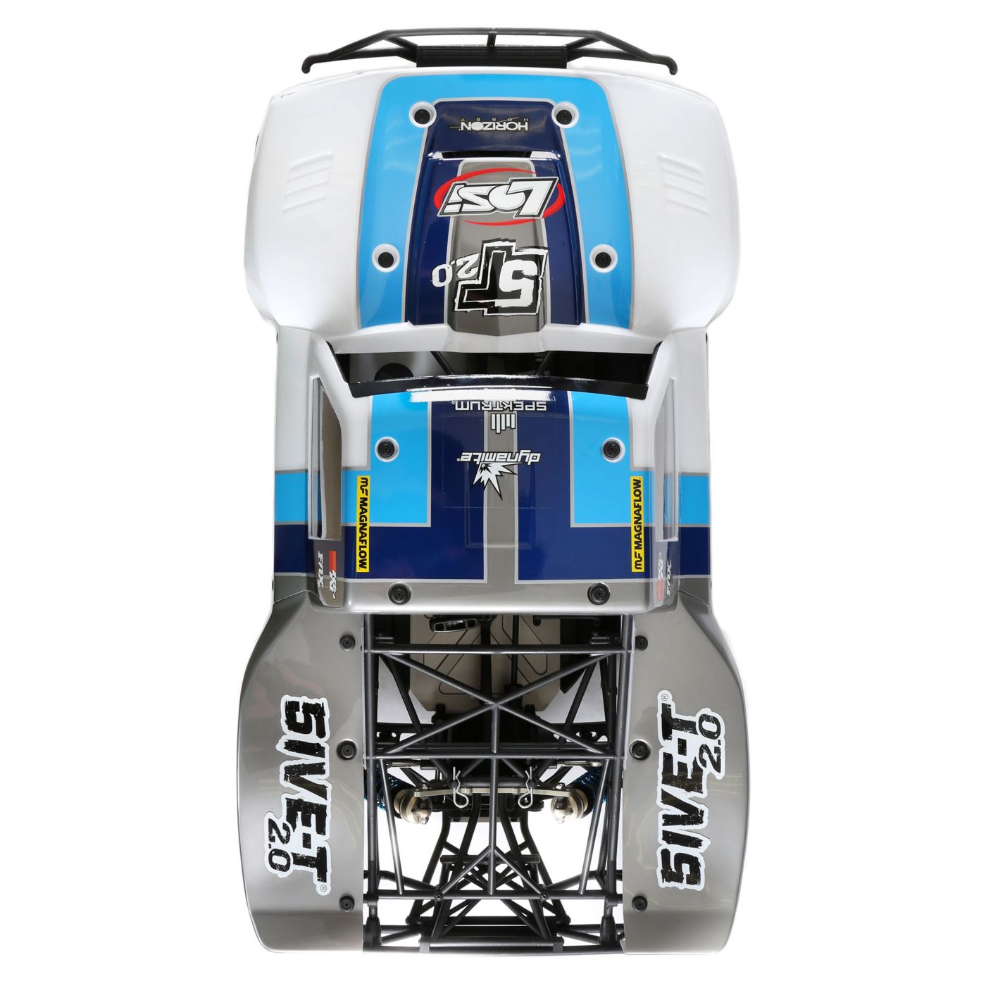 Losi 1/5 5IVE-T 2.0 V2 4WD Short Course Truck Gas BND Grey/Blue/White (versie 2022)