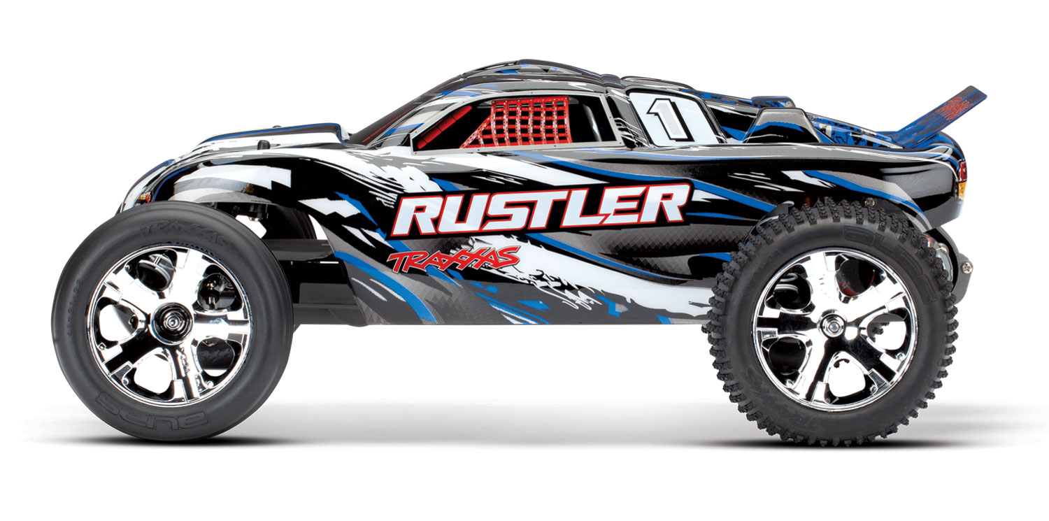 Traxxas Rustler XL5 2WD Stadium Truck RTR 2.4Ghz Blauw - inclusief Power Pack