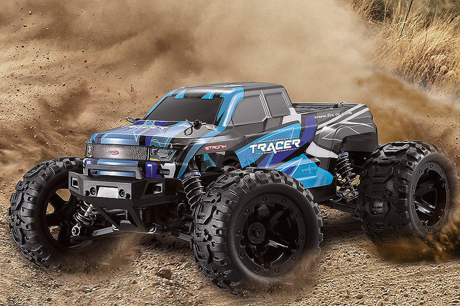 FTX Tracer 1/16 4WD Electro Monster Truck RTR - Blauw