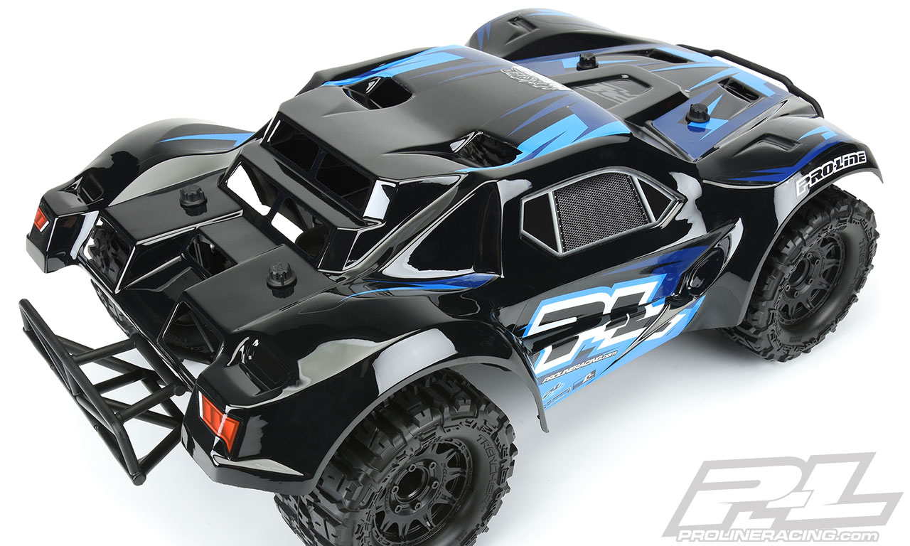 Proline body Pre-Cut Monster Fusion Tough-Color (Black) Body for PRO-Fusion SC 4x4, Slash 2wd & Slash 4x4 with 2.8" MT Tires
