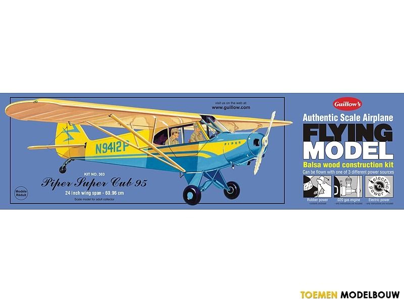 Jachtluipaard Pijnstiller uitlokken Guillows Piper Super Cub 95 houten vliegtuig - 303 · Toemen Modelsport