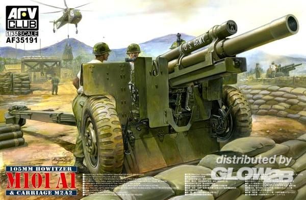 AFV Club 105mm Howitzer M101 A1 Carriage M2 A2 - 1:35 bouwpakket