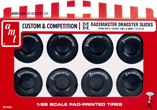 AMT M & H Racemasters Jumbo Drag Slick Tire Pack 1:25 bouwpakket