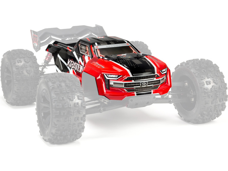 ARRMA Kraton 6S BLX Painted Decaled Trimmed Body (Red) - ARA406156