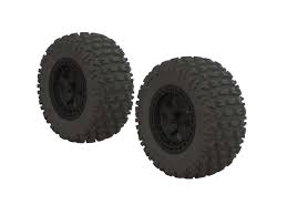 ARRMA dBooots Fortress SC Tire Set Glued Black (2) - AR550042  / ARAC9630