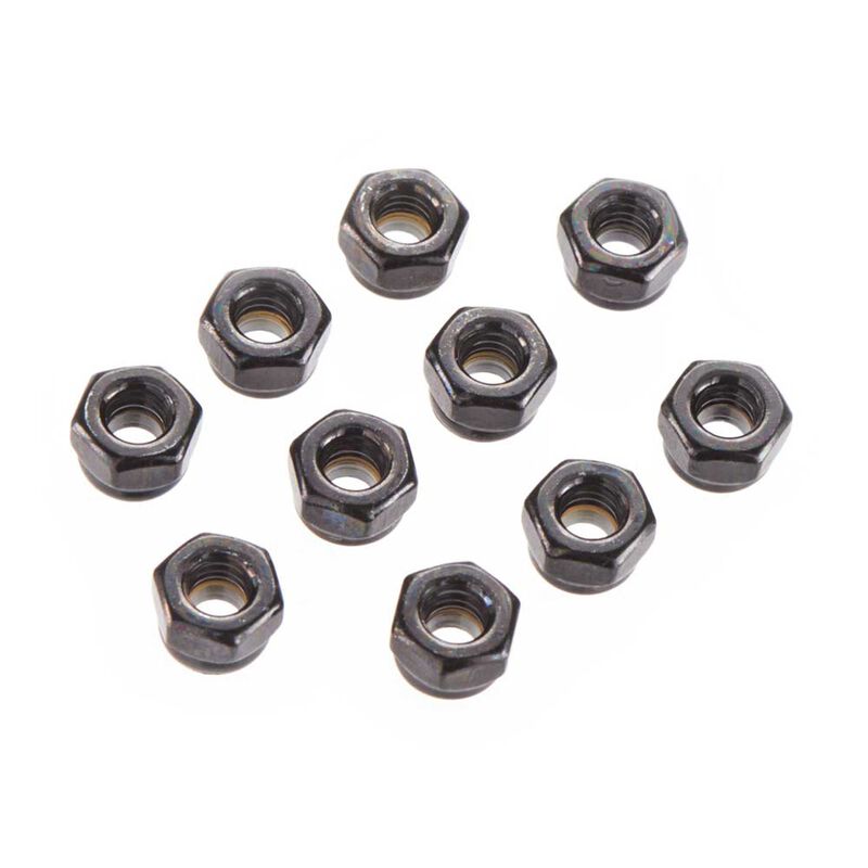 AXIAL Nylon Locking Hex Nut 4mm Black (10) - AXIC3151