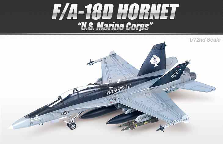Academy bouwpakket F/A-18D hornet ''U.S. marine corps'' 1:72