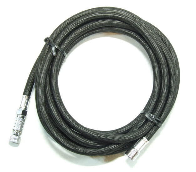 Airbrush slang zwart met snelkoppeling 3m - G1/8-G1/8