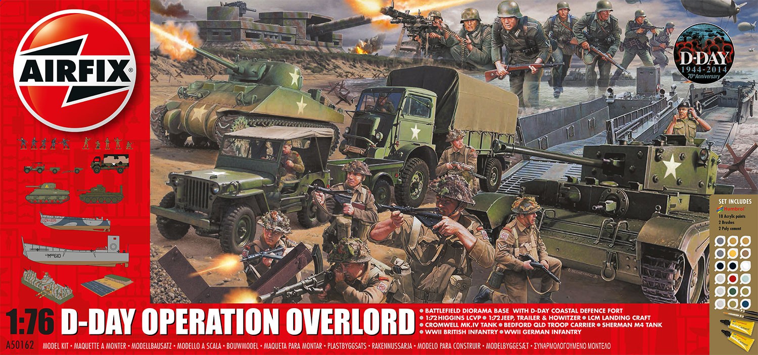 Airfix D-Day Operation Overlord Giant Gift Set in 1:72 bouwpakket met lijm en verf
