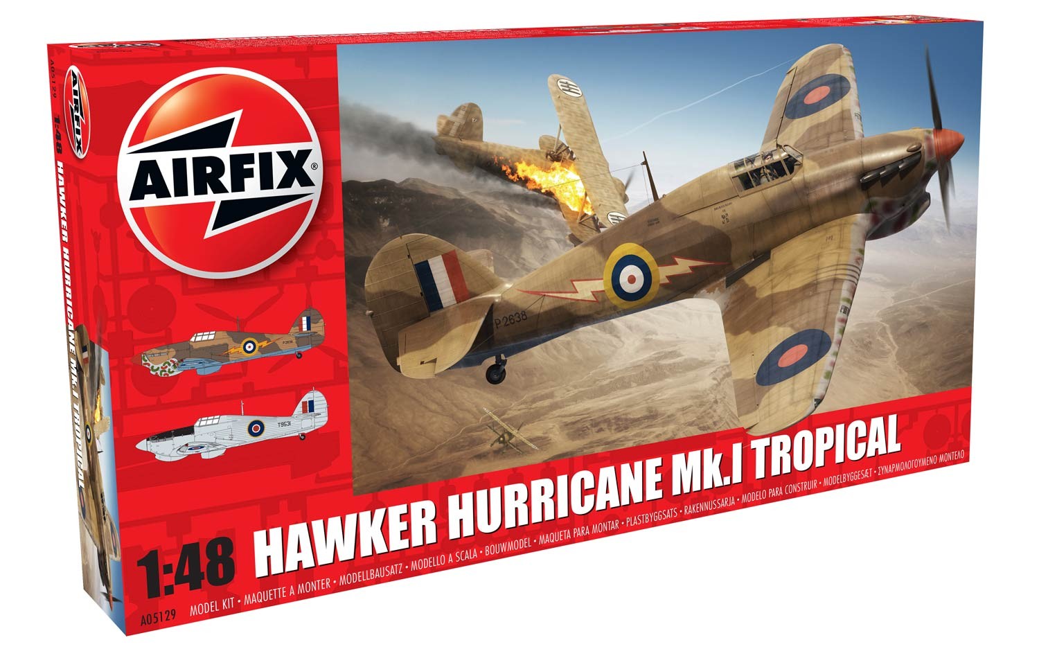 Airfix Hawker Hurricane Mk1 - Tropical in 1:48 bouwpakket