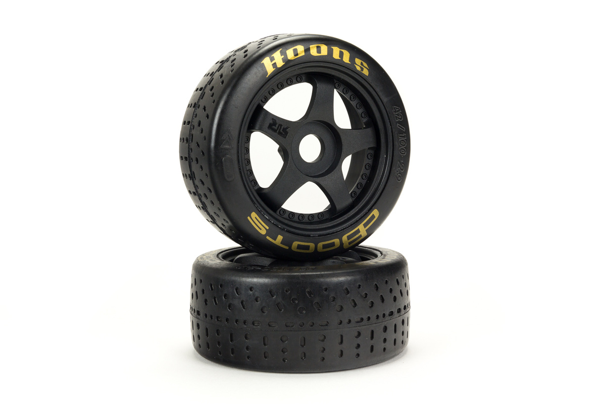 Arrma DBoots Hoons 42/100mm Gold Belted Tires With 2.9" 5-Spoke Wheels (2)