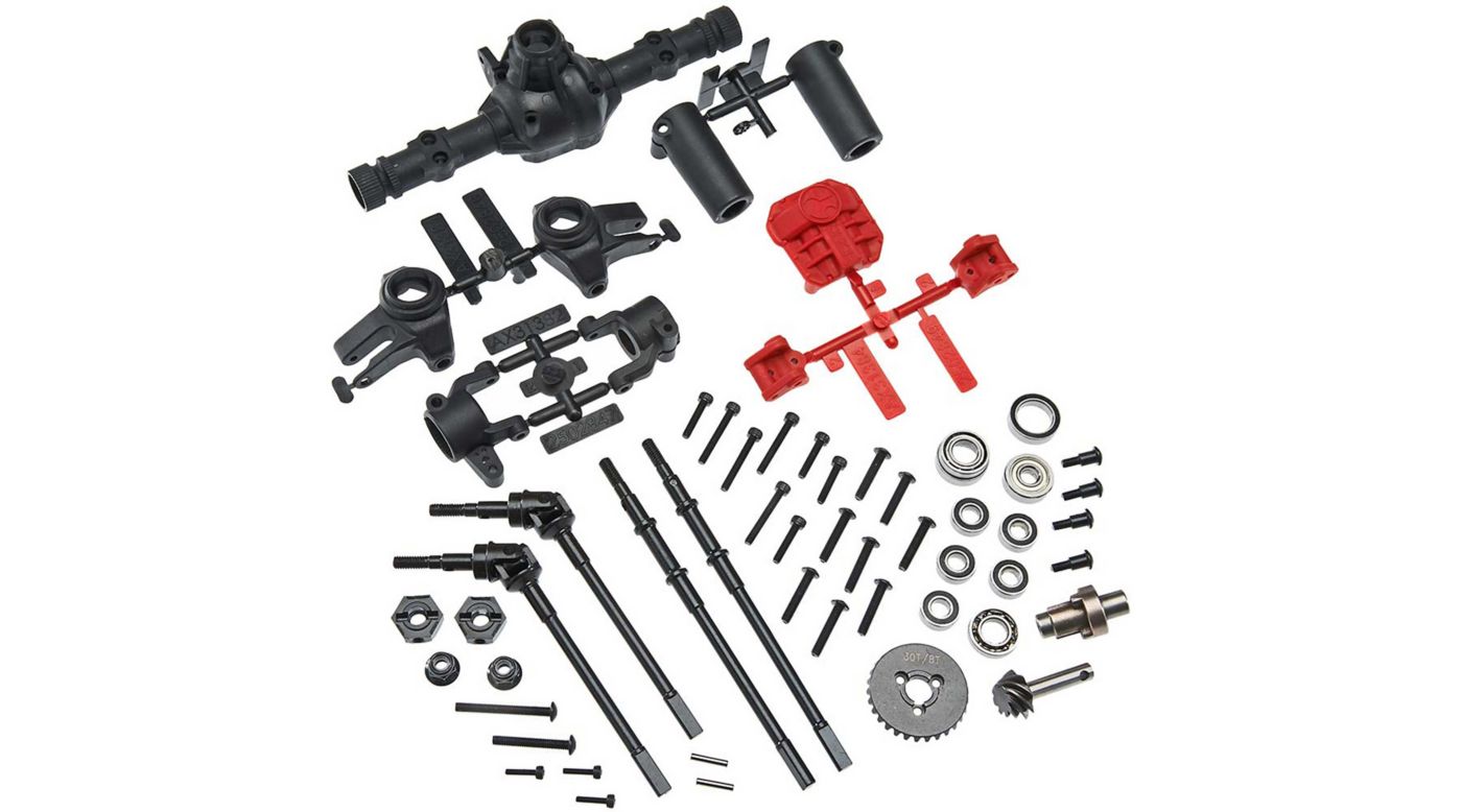 Axial AR44 Locked Axle Set Front Rear Complete - AXIC1438