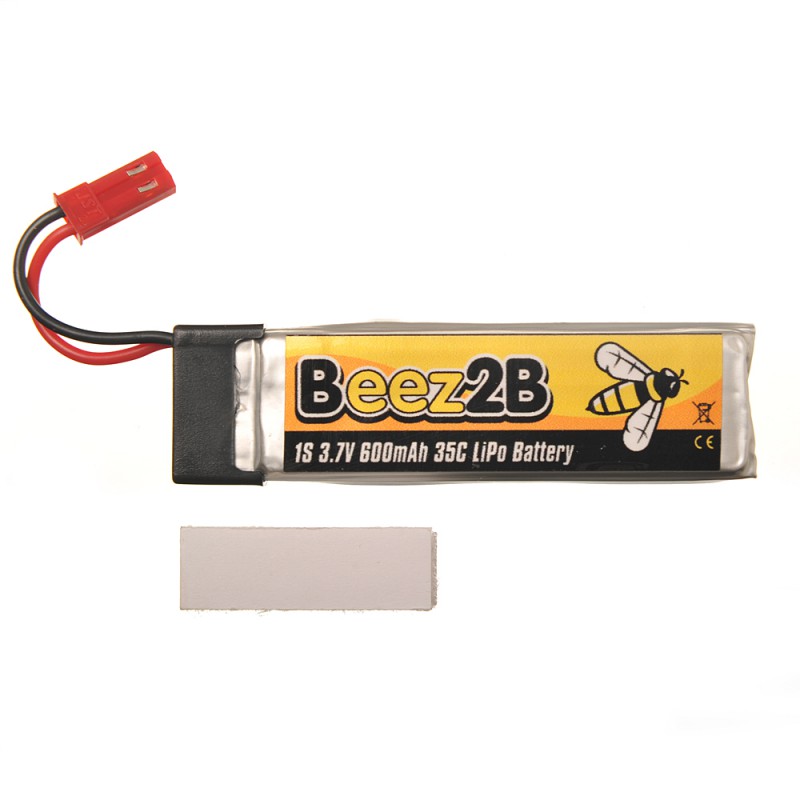 Beez2B 1S 3.7V 600mAh 35C lipo batterij voor Blade SR120 - mQX - Solo Pro 328