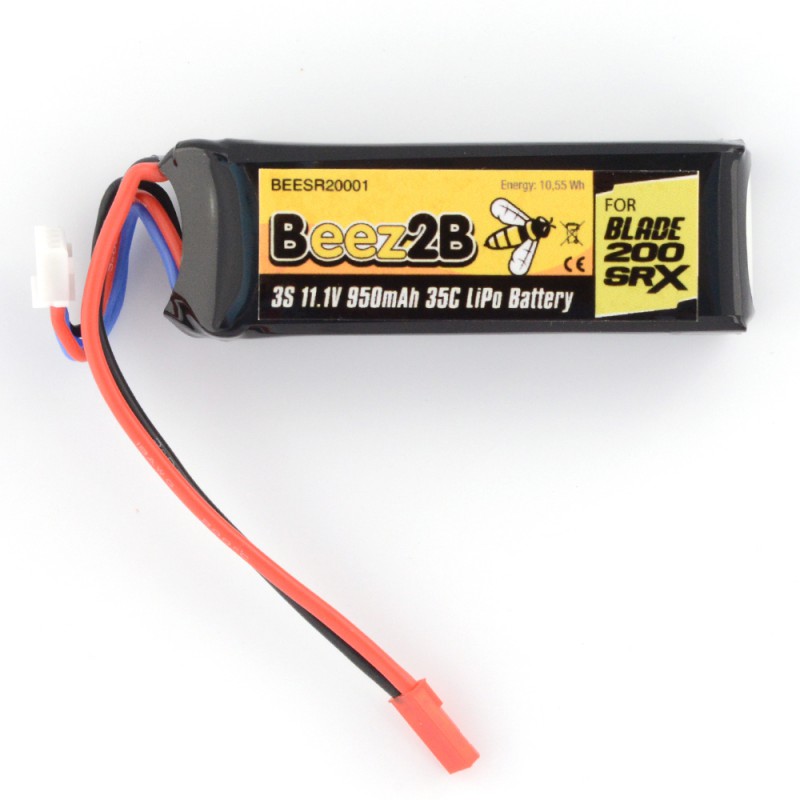 Beez2B 3S 11.1V 950mAh 35C lipo batterij voor Blade 200SR X - 230S - X-Vert