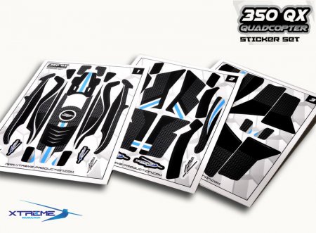 Blade 350 QX - Xtreme Pre-Cut Body Sticker Set Black