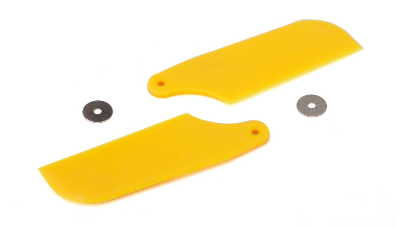Blade Tail Rotor Blade Set, Yellow: B450 3D, B400, B450 X - BLH1671YE
