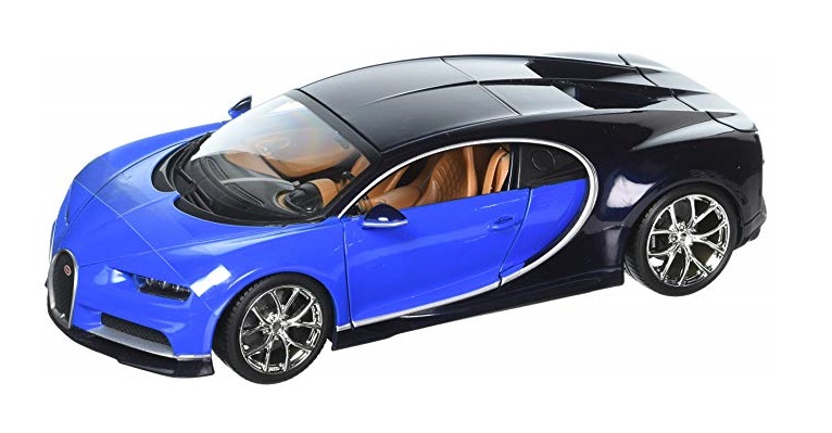 Burago Bugatti Chiron licht blauw-donker blauw - 1:18