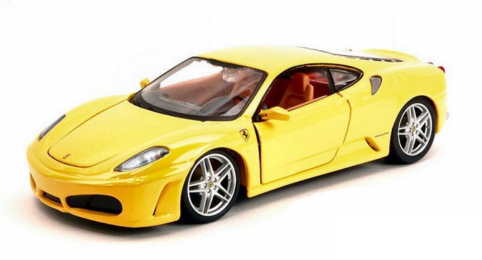 Burago Ferrari F430 geel schaalmodel 1:24