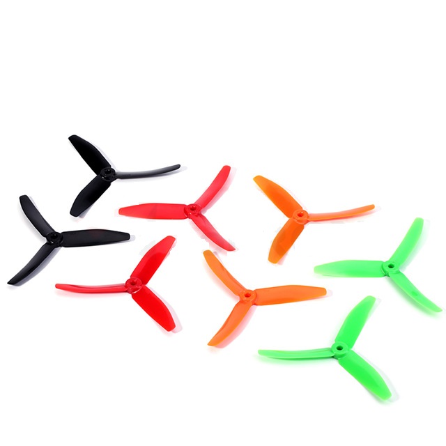 DYS Bullnose Tri-propellers 5040 1xCW 1xCCW - Rood (carbonfiber & nylon)