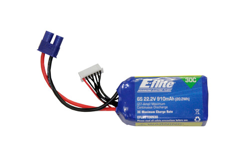 E-Flite 22.2v 910mAh li-po battery - EFLB9106S30
