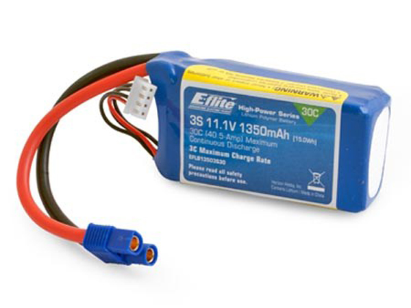 E-flite 1350mAh 3S 11.1V 30C LiPo Battery