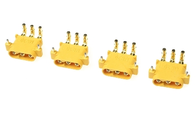 G-Force RC - Connector - MR-30PW 3-Polig - Goud contacten - Man. - 4 st