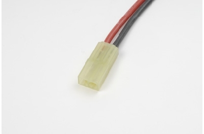 G-Force RC - Connector met kabel - Mini Tamiya - Goud contacten - Vrouw. connector - 14AWG Siliconen-kabel - 10cm - 1 st
