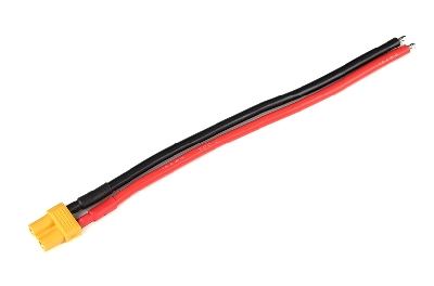 G-Force RC - Connector met kabel - XT-30 - Goud contacten - Man. connector - 14AWG Siliconen-kabel - 12cm - 1 st
