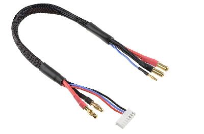 G-Force RC Laad-/balanceer-kabel 5mm Bullit connector 2S - Lader 6S XH connector - 2mm Bullit connector 14AWG Siliconen-kabel 30cm 1 st