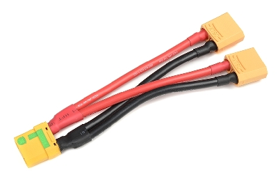 G-Force RC - Power Y-kabel - Parallel - XT-90 AS Anti-Spark - 10AWG Siliconen-kabel - 12cm - 1 st