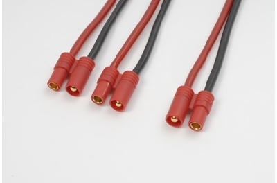 G-Force RC - Power Y-kabel - Serieel - 3.5mm Goudconnector - 14AWG Siliconen-kabel - 12cm - 1 st