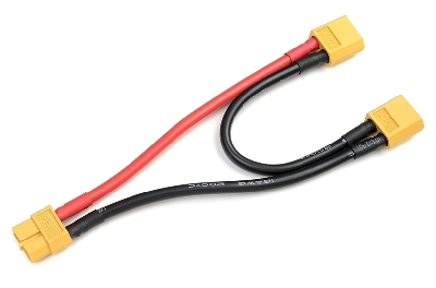 G-Force RC - Power Y-kabel - Serieel - XT-60 - 12AWG Siliconen-kabel - 12cm - 1 st