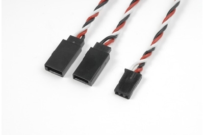 G-Force RC - Servo Y-kabel - Gedraaide HD siliconen-kabel - Futaba - 22AWG / 60 Strengen - 15cm - 1 st