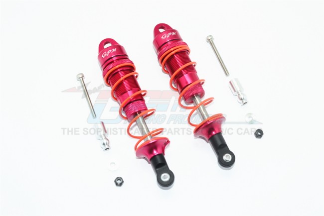 GPM Aluminium Front Adjustable Dampers 100MM for ARRMA 1/8 Rood