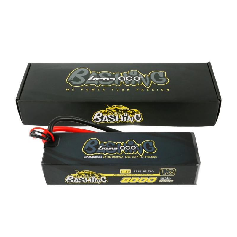 Gens Ace Bashing Series 8000mAh 11.1V 100C 3S1P Lipo Batterij - EC5 stekker