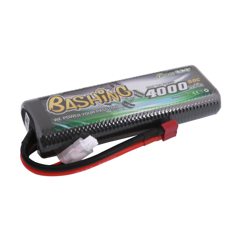 Gens ace Bashing Series 4000mAh 7.4V 2S1P 50C-100C Hardcase Lipo Batterij - Deans stekker