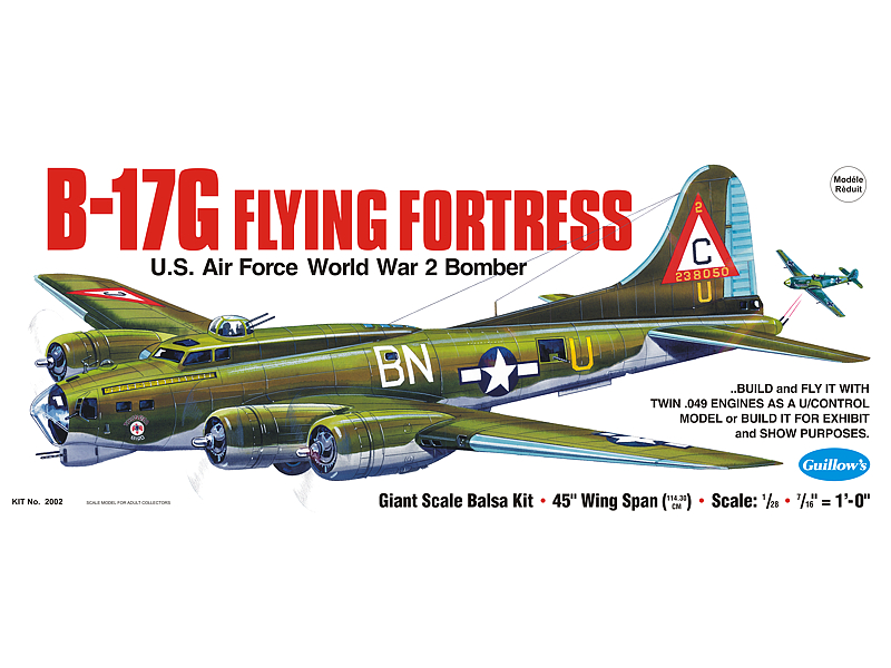 Guillows  B-17G Flying fortress houten vliegtuig - 2002